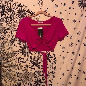 Pink wrap top